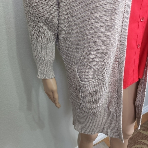American Eagle Outfitters Tan Boho Open Cardigan Size M - Picture 3 of 11